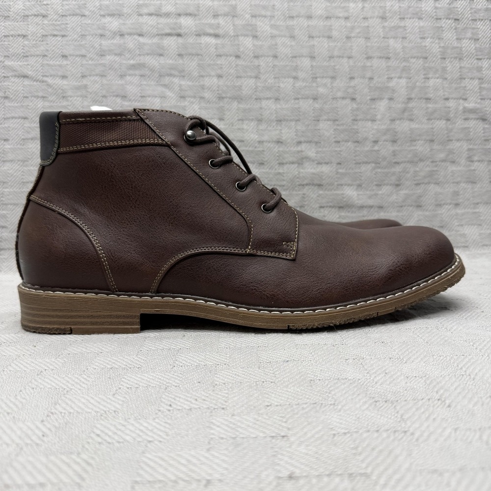 Hawker Rye Chukka Boots Mens Size 12 Brown Faux Leather Lace Up‎ Casual